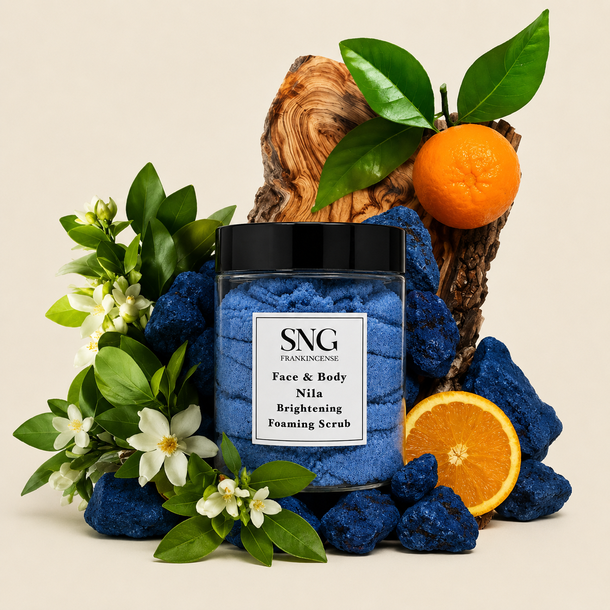 Nila foaming Face & Body exfoliating scrub